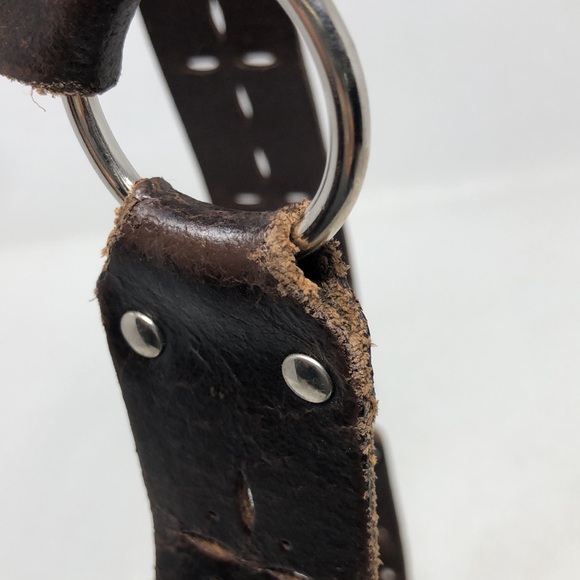 HIPWear Belt Brown Perferated Segmented Italian Leather Size Medium - Picture 13 of 17